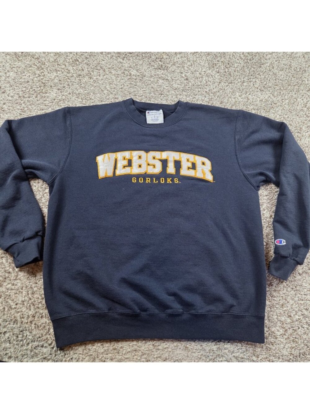 Champion Webster University Sweatshirt Mens Large Gorlocks  Embroidered